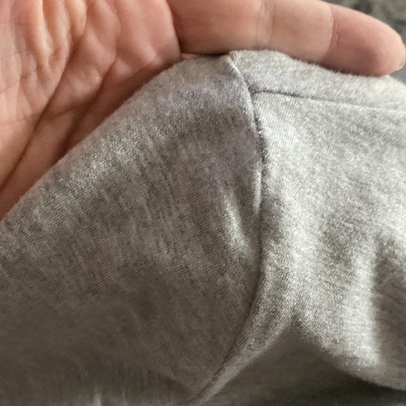 Rebecca Taylor Gray Jersey Knit Contrast Lace Trimmed Top🤍🖤🤍 - Picture 5 of 10